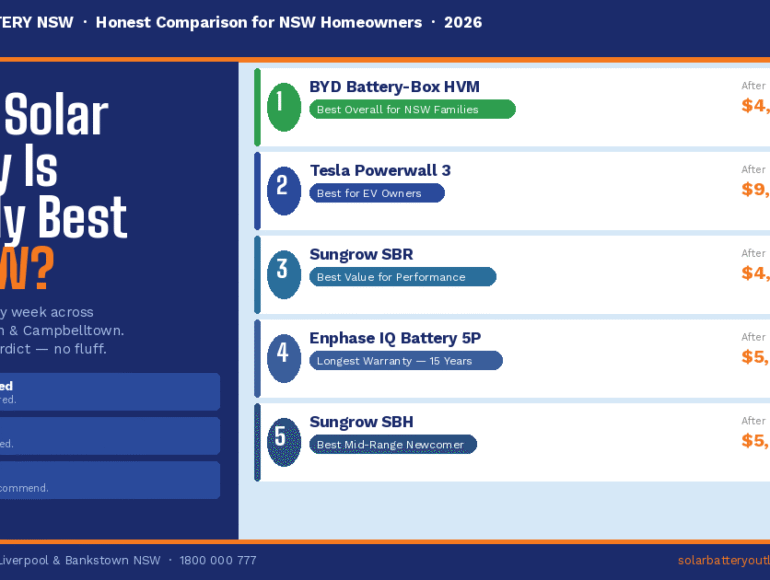 best solar battery NSW comparison