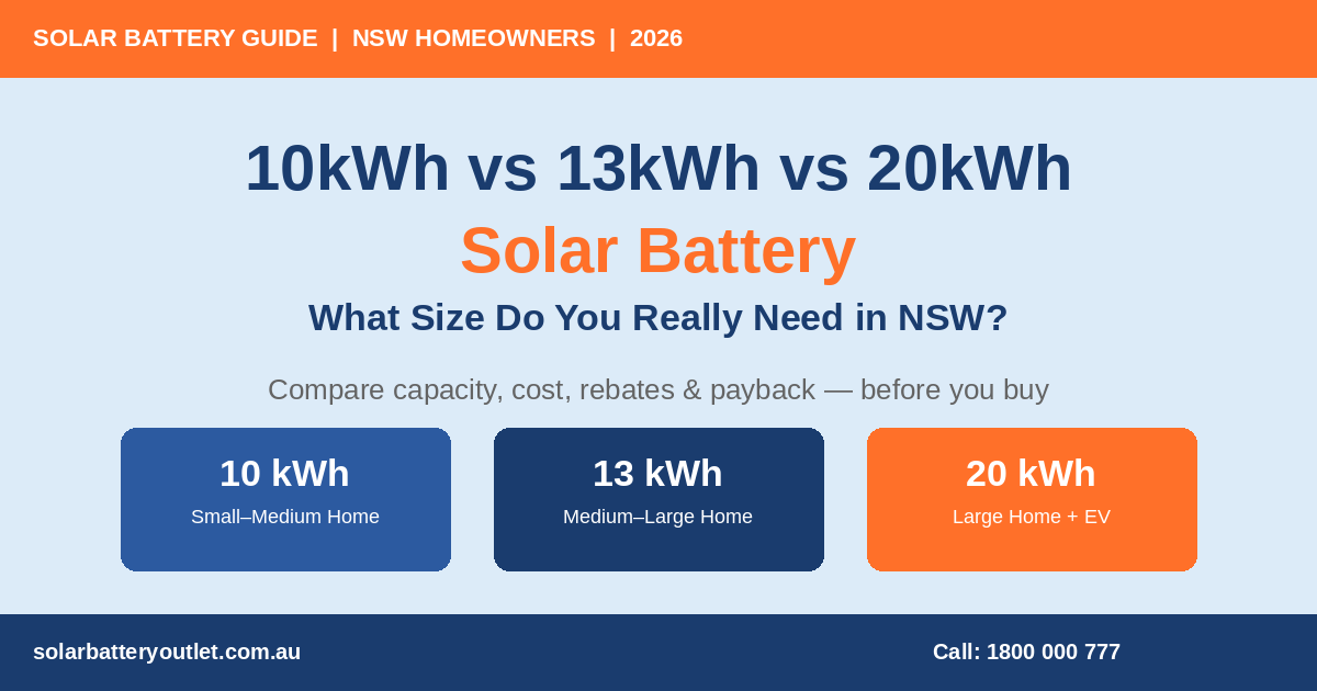 10kWh vs 13kWh vs 20kWh solar battery NSW