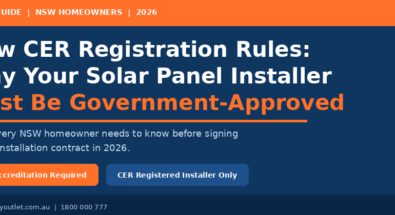 CER registration rules solar panel installer NSW 2026