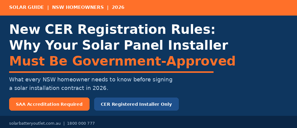 CER registration rules solar panel installer NSW 2026