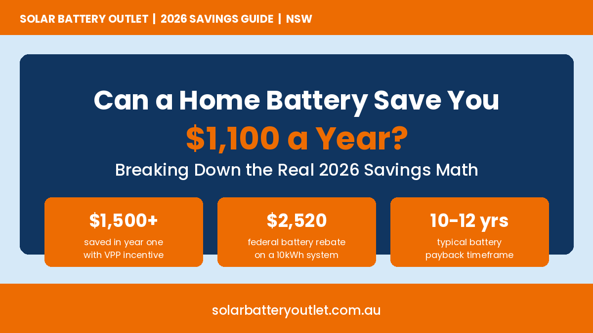 Can a Home Battery Save You $1,100 a Year? Breaking Down the Real 2026 Savings Math