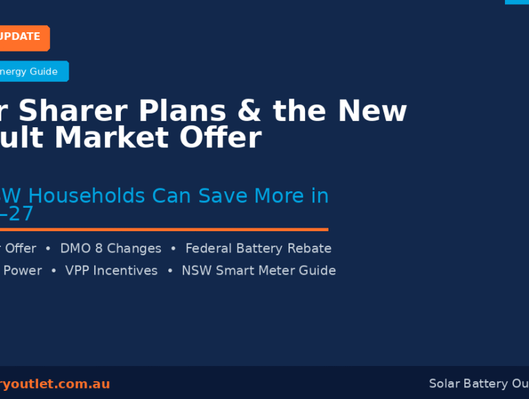 NSW Solar Sharer Plans and DMO 8 changes FY2026-27