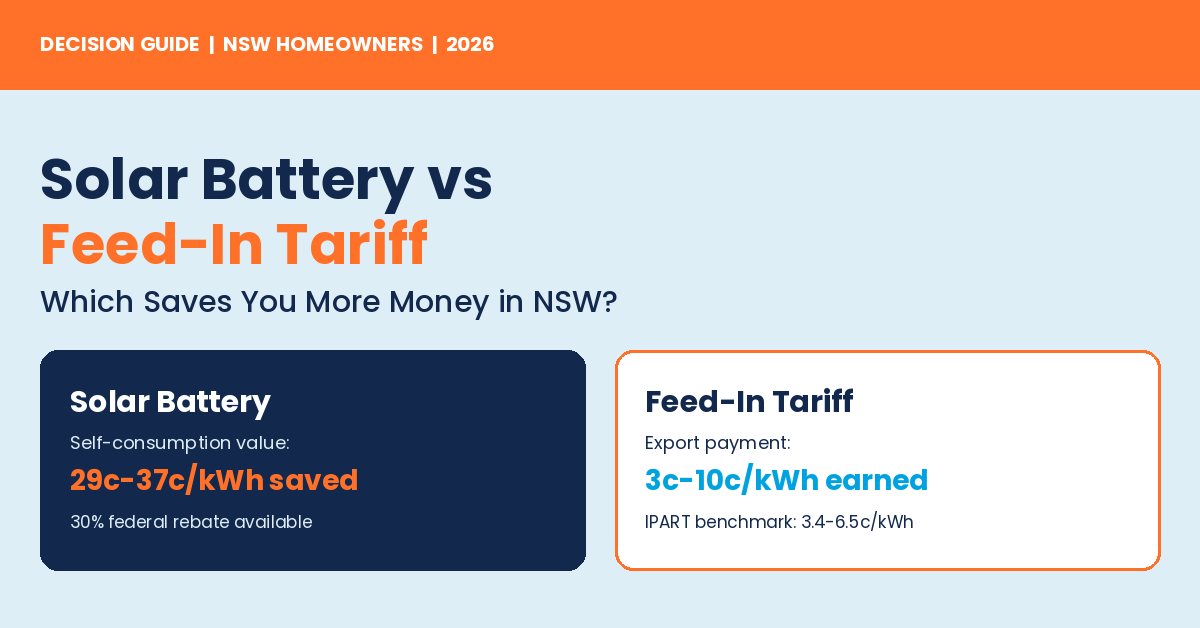 Solar Battery vs Feed-In Tariff