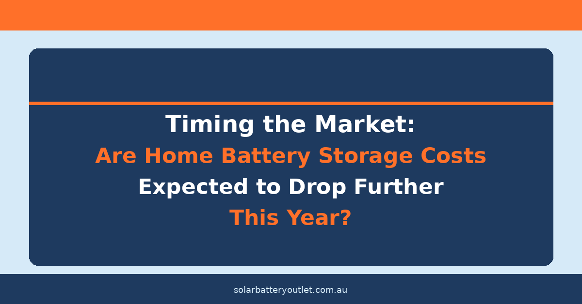 Timing the Market: Are Home Battery Storage Costs Expected to Drop Further This Year?