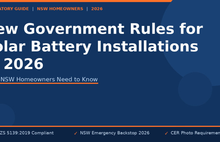 New Government Rules for Solar Battery Installations in 2026