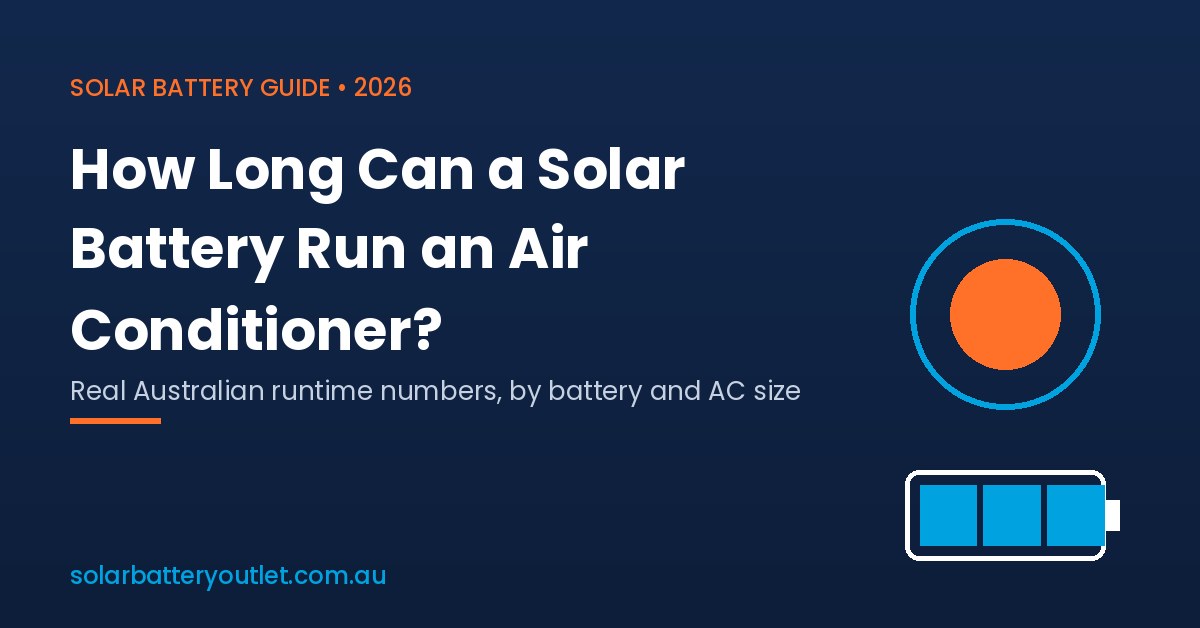 How long can a solar battery run an air conditioner