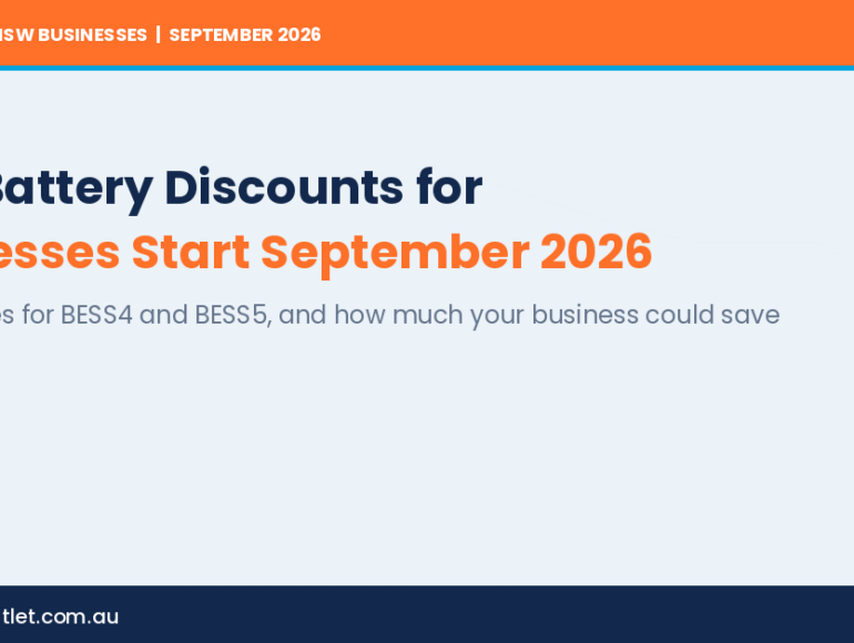 NSW Battery Discounts for Businesses Start September 2026