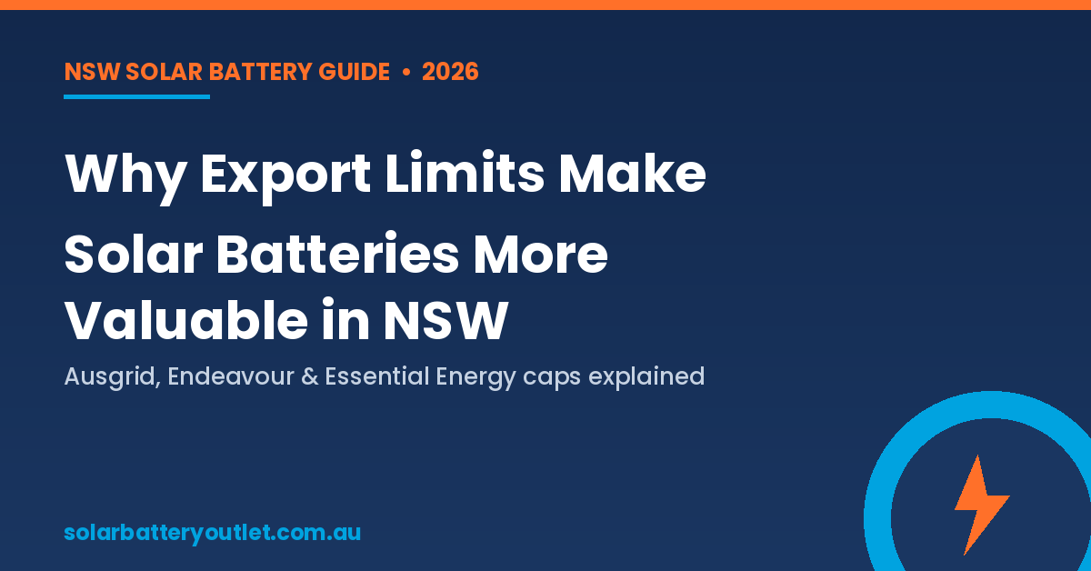 Why Export Limits Make Solar Batteries More Valuable in NSW