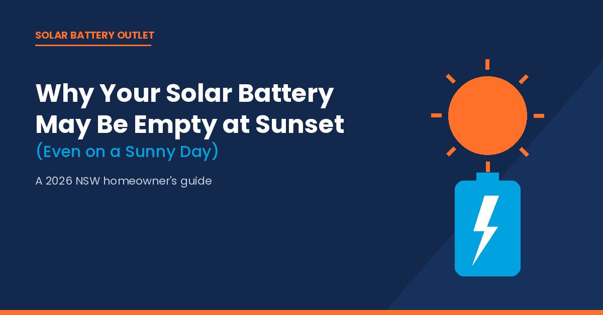 Why your solar battery may be empty at sunset even on a sunny day
