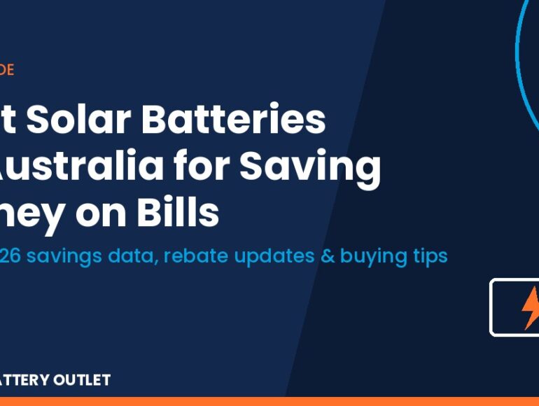 Best solar batteries in Australia 2026 guide banner, Solar Battery Outlet