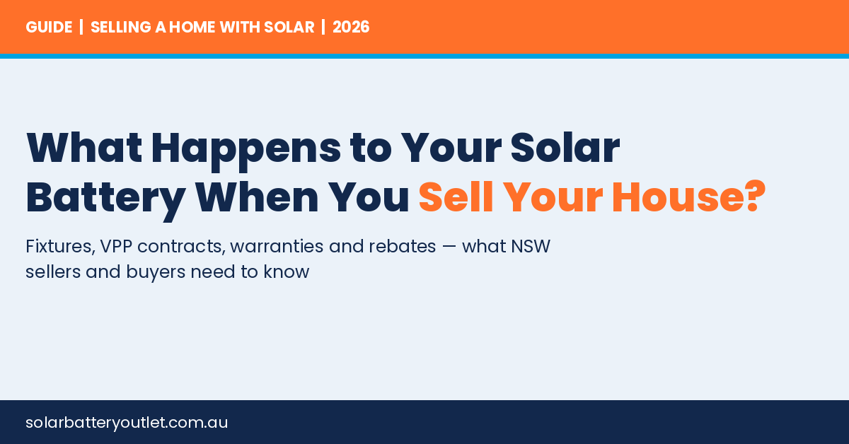 What happens to your solar battery when you sell your house, NSW 2026