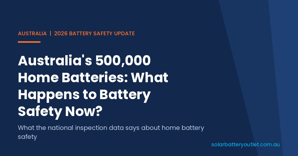 Australia's 500,000 Home Batteries: What Happens to Battery Safety Now?