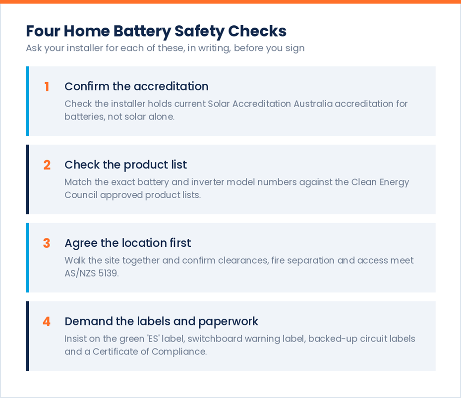 Four Home Battery Safety Checks Before You Sign